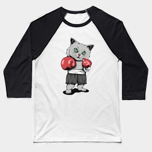 Fighter Cat Baseball T-Shirt